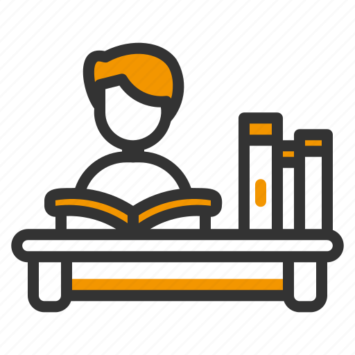 Studying, reading, diligent, education icon - Download on Iconfinder