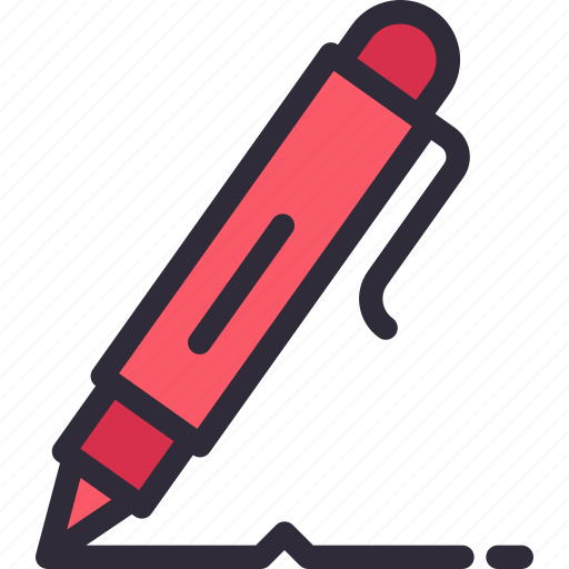 Pen, office, material, school, writing, education icon - Download on Iconfinder