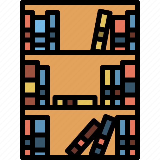 Backtoschool, bookshelf, library, furniture, interior, education icon - Download on Iconfinder