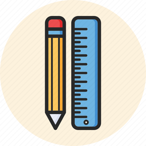 Back to school, education, pencil, ruler icon - Download on Iconfinder