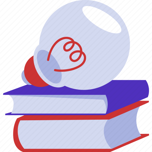 Books, bulb, light, idea, lamp, creative, education sticker - Download on Iconfinder