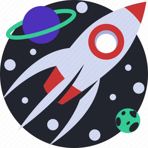 Rocket, space, planet, astronomy, spaceship, galaxy, science sticker - Download on Iconfinder