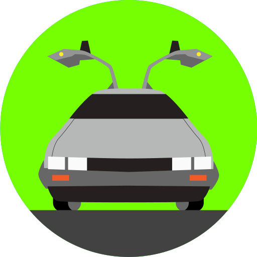 Back to the future, car, delorean, future, transport, transportation, vehicle icon - Free download