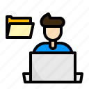 profile, worker, employee, user, folder, file, document