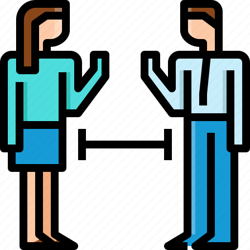Business, covid19, distancing, man, people, social, woman icon - Download on Iconfinder