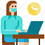 business, employee, laptop, mask, new normal, woman, work 