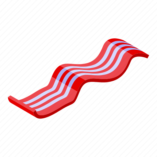 Bacon, food, isometric icon - Download on Iconfinder
