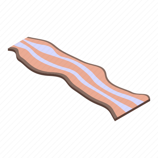 Bacon, isometric, food icon - Download on Iconfinder