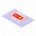 bacon, pack, isometric