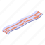 bacon, slice, isometric 