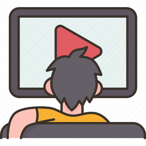 Watching, television, relax, entertainment, lounge icon - Download on Iconfinder