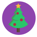 bauble, christmas, decorated, evergreen, star, tree