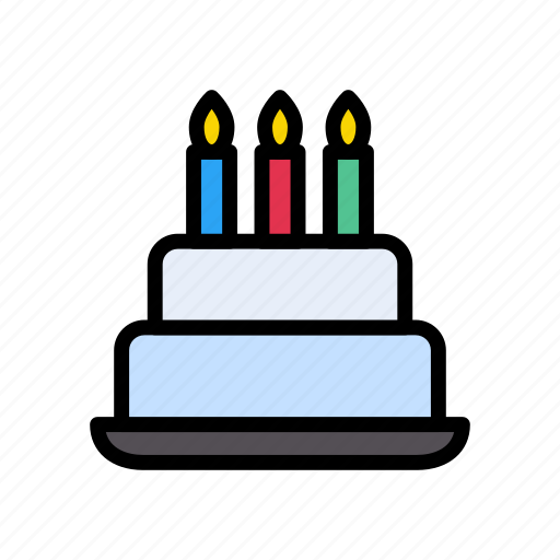Bakery, birthday, cake, candles, sweet icon - Download on Iconfinder