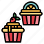 cupcake, dessert, muffin, sugar 