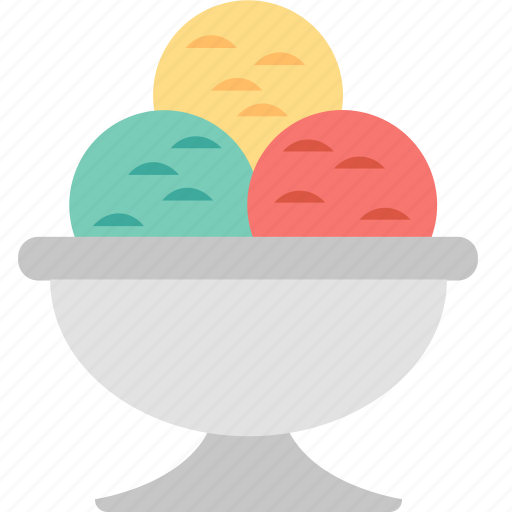 Bowl, cream, ice, dessert, flavor, scoop, sundae icon - Download on Iconfinder