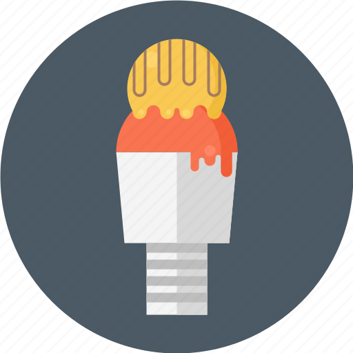 Cone, ice, ice cone, ice with cookie icon - Download on Iconfinder