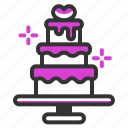 wedding, cake, sweet, engagement, food