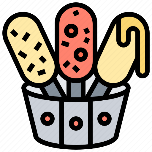 Candy, coated, pretzel, stick, sweet icon - Download on Iconfinder