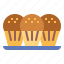 bakery, bread, cake, muffin