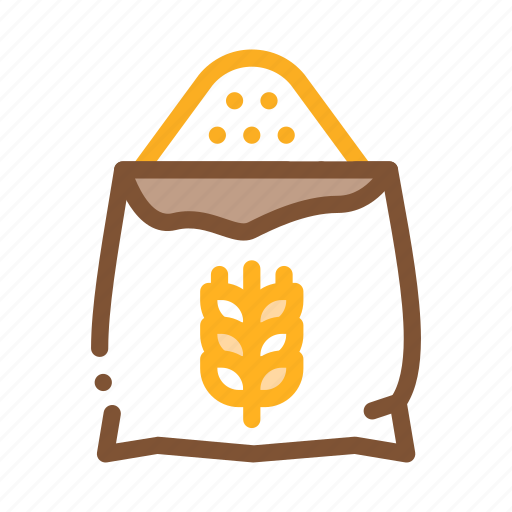 Bag, bakery, cooking, flour, ingredient, natural, wheat icon - Download on Iconfinder