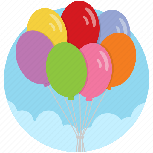 Balloons, celebrate, celebration, elevation, levitate, release icon - Download on Iconfinder