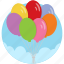 balloons, celebrate, celebration, elevation, levitate, release 