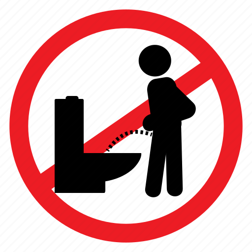 Ban, closet, sign, urination, urine, symbolism, warning icon - Download on Iconfinder