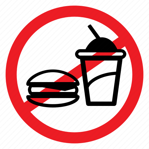 Ban, beverage, eat, food, sign, healthy, warning icon - Download on Iconfinder
