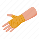 hand, bandage, isometric