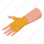 hand, bandage, isometric 