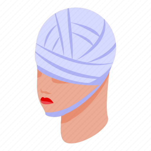 Head, bandage, isometric icon - Download on Iconfinder