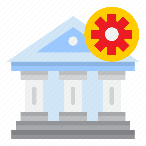 Bank, business, finance, gear, money icon - Download on Iconfinder