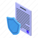 bank, secured, document, isometric