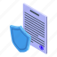 bank, secured, document, isometric 