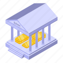 bank, gold, deposit, isometric