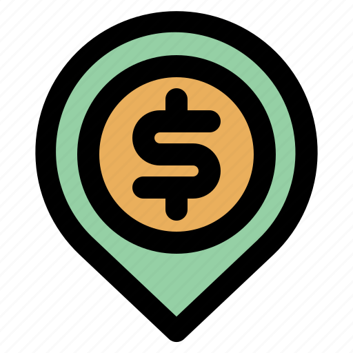 Bank, location, pin, map, locator icon - Download on Iconfinder