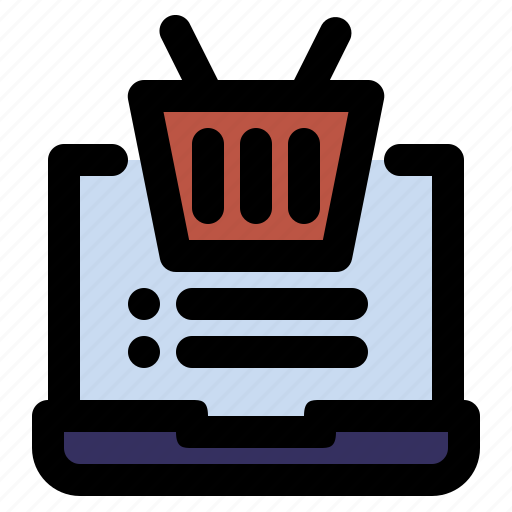 Cart, ecommerce, laptop, retail, shopping, store icon - Download on Iconfinder