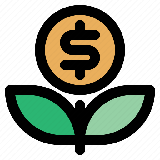 Growth, business, coin, dollar, finance, flower, money icon - Download on Iconfinder