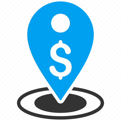 Bank placement, banking pin, financial center, map marker, money, place, target icon - Download on Iconfinder