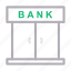 bank, building, close, door, saving 