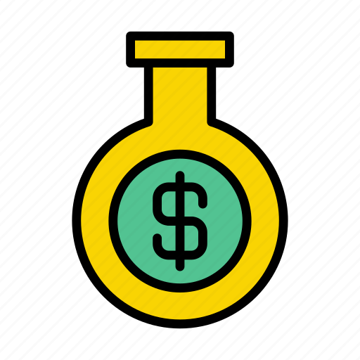 Currency, lab, banking, dollar, beaker icon - Download on Iconfinder