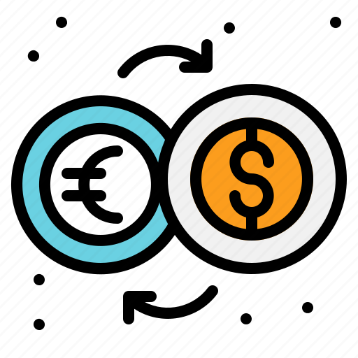 Coins, dollar, euro, exchange, money icon - Download on Iconfinder