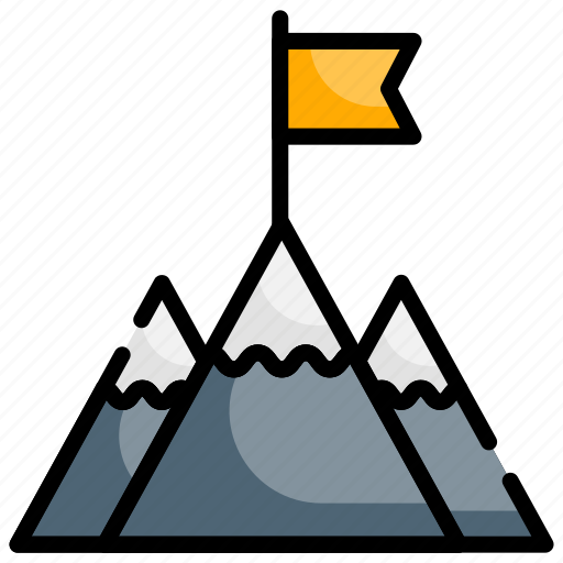 Goal, leadership, mission, mountain, strategy icon - Download on Iconfinder