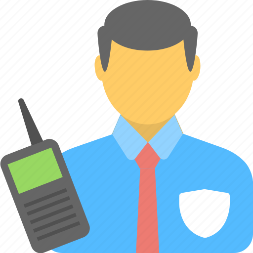Police, profession, security guard, security officer, walkie talkie icon - Download on Iconfinder