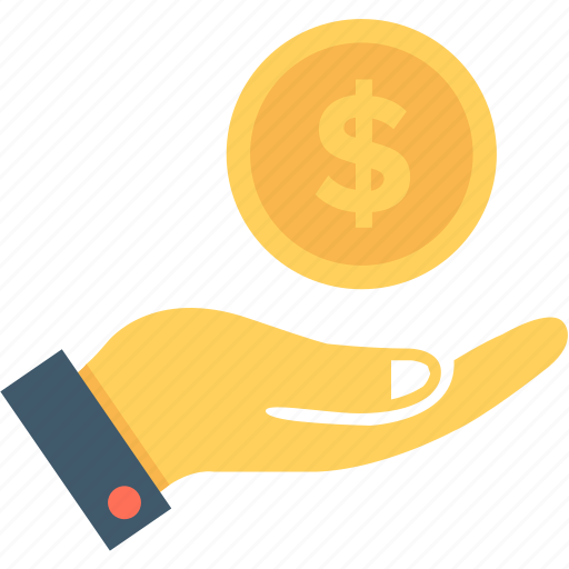 Dollar, give, hand, money, payment icon - Download on Iconfinder