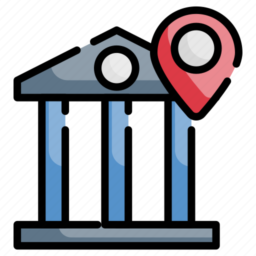 Bank location, building, money, position, spot icon - Download on Iconfinder