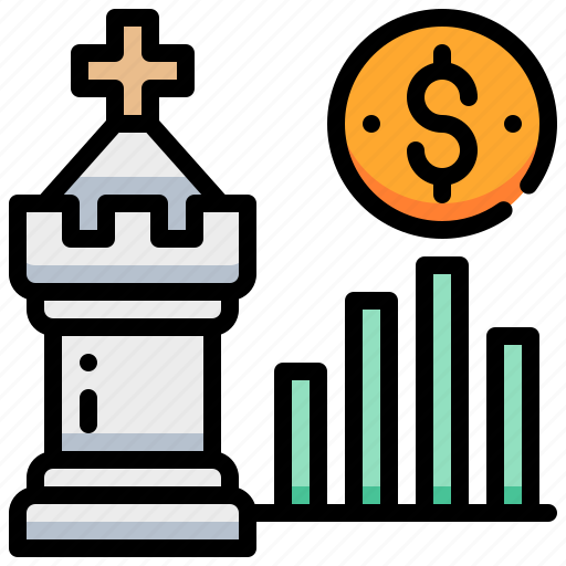 Chess, coin, currency, graph, money, strategy, tactic icon - Download on Iconfinder