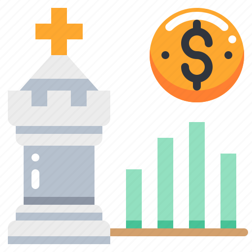 Chess, coin, currency, graph, money, strategy, tactic icon - Download on Iconfinder