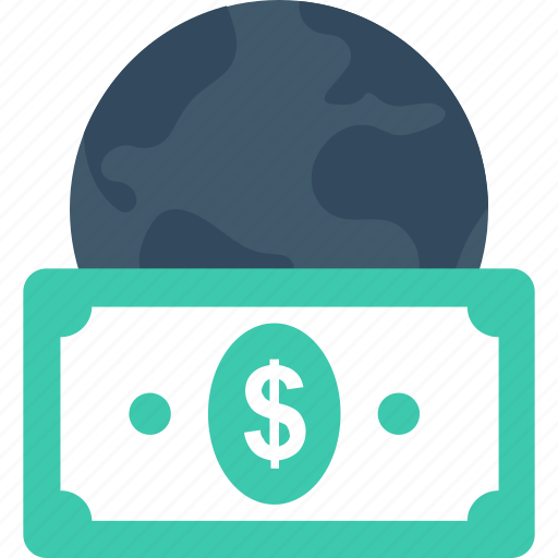 Banknote, global service, globe, international, multinational icon - Download on Iconfinder