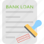 application, bank loan, credit, debt, stamp 